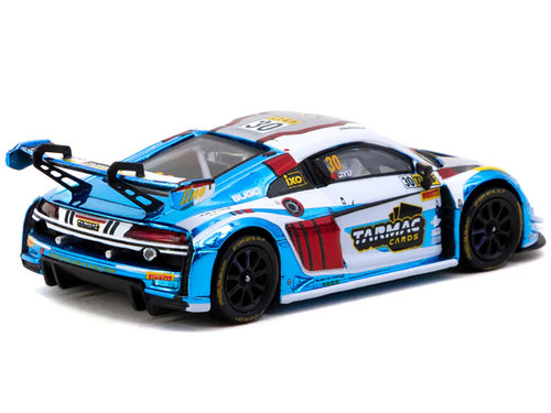 1/64 Tarmac Works 2024 Audi R8 LMS GT3 Evo II Macau GT Cup FIA GT World Cup Uno Racing James Yu Diecast Car Model with 1 Pack Trading Cards Combo Set