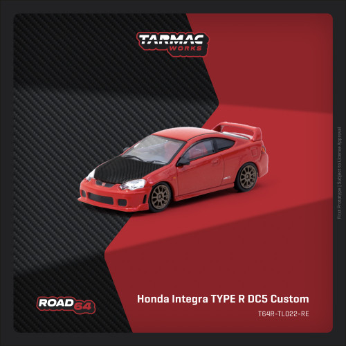 1/64 Tarmac Works Honda Integra Type R DC5 Custom (Red) Diecast Car Model