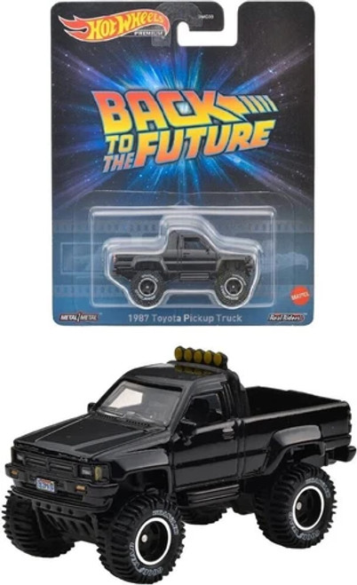 1/64 Hot Wheels Back to the Future 1987 Toyota Hilux SR5 Pickup Truck (Black) Diecast Car Model