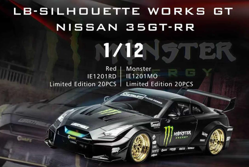 1/12 Ivy Nissan Skyline GT-R GTR R35 LB-Silhouette Works GT 35GT-RR (Black Monster) Car Model Limited 20 Pieces 1/12 Ivy Nissan Skyline GT-R GTR R35 LB-Silhouette Works GT 35GT-RR (Black Monster) Car Model Limited 20 Pieces