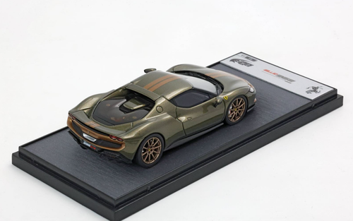 1/43 BBR Ferrari 296 GTB (Verde Manzoni Gloss Green with Gold Stripe) Car Model Limited 15 Pieces