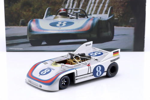 1/18 Werk83 1971 Porsche 908/03 #8 Martini Racing Targa Florio Martini Team Gérard Larrousse, Vic Elford Diecast Car Model