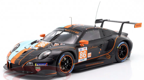 1/18 Ixo 2023 Porsche 911 RSR-19 Gulf #86 24h LeMans GR Racing Ben Barker, Riccardo Pera, Mike Wainwright Car Model 1/18 Ixo 2023 Porsche 911 RSR-19 Gulf #86 24h LeMans GR Racing Ben Barker, Riccardo Pera, Mike Wainwright Car Model