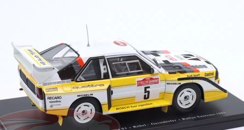 1/24 Altaya 1985 Audi S1 Quattro #5 Winner Rallye SanRemo Audi Sport Walter Röhrl, Christian Geistdörfer Car Model