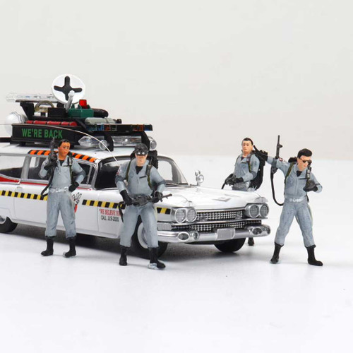 1/64 DBM 1959 Cadillac Ambulance Ecto-1 Ghostbusters Diecast Car Model with Figures (Grey) 1/64 DBM 1959 Cadillac Ambulance Ecto-1 Ghostbusters Diecast Car Model with Figures (Grey)