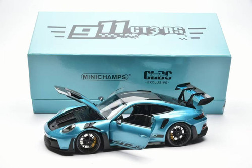 1/18 Minichamps Porsche 911 (992) GT3 RS (Ipanema Metallic Blue) Diecast Car Model Exclusive Limited 300 Pieces 1/18 Minichamps Porsche 911 (992) GT3 RS (Ipanema Metallic Blue) Diecast Car Model Exclusive Limited 300 Pieces