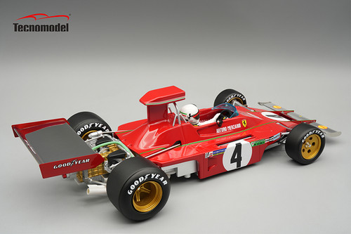1/18 Tecnomodel Ferrari 312B3-73 1973 Austria GP Driver: Arturo Merzario Car #4 With Driver Limited Edition Car Model