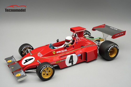1/18 Tecnomodel Ferrari 312B3-73 1973 Austria GP Driver: Arturo Merzario Car #4 With Driver Limited Edition Car Model