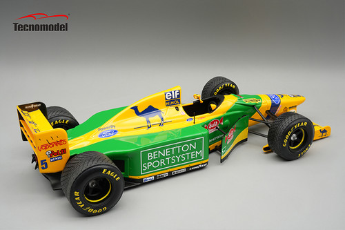 1/18 Tecnomodel Benetton B193A 1993 British GP Driver: Michael Schumacher Raining Tyres Limited Edition Car Model 1/18 Tecnomodel Benetton B193A 1993 British GP Driver: Michael Schumacher Raining Tyres Limited Edition Car Model