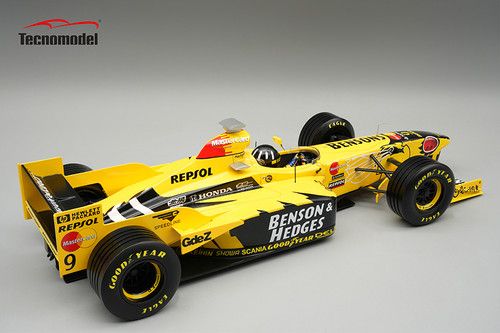 1/18 Tecnomodel Jordan Honda 198 1998 Winner Belgium GP Driver: Damon Hill Car #9 Limited Edition Car Model