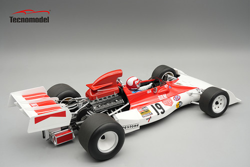 1/18 Tecnomodel 1973 BRM P160E 1973 German GP Driver: Clay Regazzoni Car #19 Limited Edition Car Model with Driver Figure
