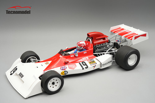 1/18 Tecnomodel 1973 BRM P160E 1973 German GP Driver: Clay Regazzoni Car #19 Limited Edition Car Model with Driver Figure 1/18 Tecnomodel 1973 BRM P160E 1973 German GP Driver: Clay Regazzoni Car #19 Limited Edition Car Model with Driver Figure