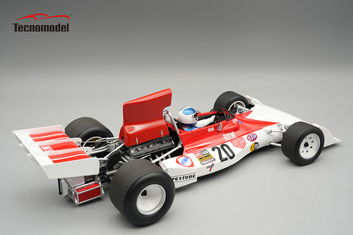 1/18 Tecnomodel BRM P160E 1973 Canada GP Driver: Pierre Beltoise Car #20 Limited Edition Car Model with Driver Figure