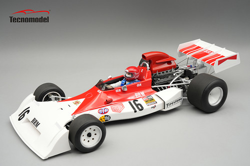 1/18 Tecnomodel BRM P160E 1973 Spain GP Driver: Niki Lauda Car #16 Limited Edition Car Model with Driver Figure