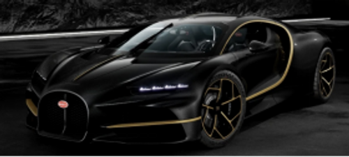 1/64 HH Model Bugatti Tourbillon (Black Carbon & Gold) Car Model 1/64 HH Model Bugatti Tourbillon (Black Carbon & Gold) Car Model