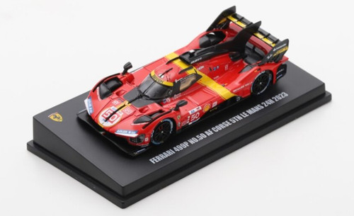 1/64 Looksmart Ferrari 499P #50 Ferrari AF Corse 5th Le Mans 24H 2023 A. Fuoco - M. Molina - N. Nielsen Car Model 1/64 Looksmart Ferrari 499P #50 Ferrari AF Corse 5th Le Mans 24H 2023 A. Fuoco - M. Molina - N. Nielsen Car Model