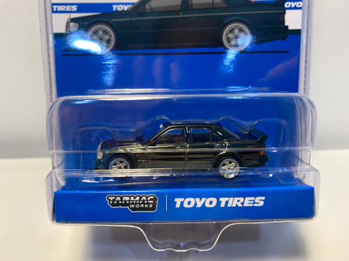 CHASE CAR 1/64 Tarmac Works Mercedes-Benz 190 E 2.5-16 Evo 1 Toyo Tires (Chrome Green) Diecast Car Model CHASE CAR 1/64 Tarmac Works Mercedes-Benz 190 E 2.5-16 Evo 1 Toyo Tires (Chrome Green) Diecast Car Model