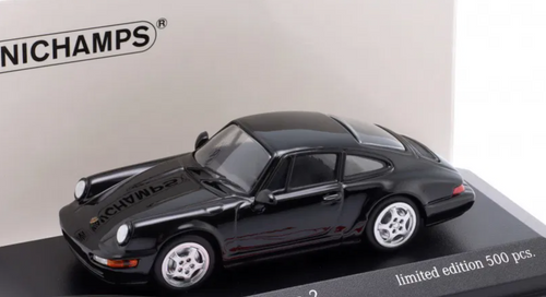 1/43 Minichamps 1989 Porsche 911 (964) Carrera 2 (Black) Car Model
