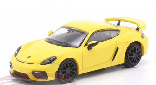 1/87 Minichamps 2019 Porsche 718 Cayman GT4 (981) (Yellow) Car Model