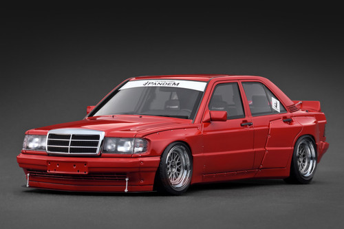 1/18 Ignition Model PANDEM Mercedes-Benz 190 (Red) Car Model 1/18 Ignition Model PANDEM Mercedes-Benz 190 (Red) Car Model