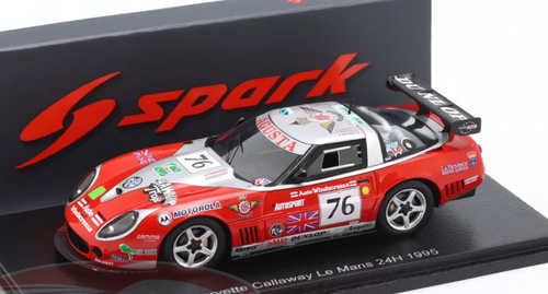 1/43 Spark Corvette Callaway No.76 Le Mans 24H 1995 P. Bourdais - A. Copelli - T. Thyrring Car Model