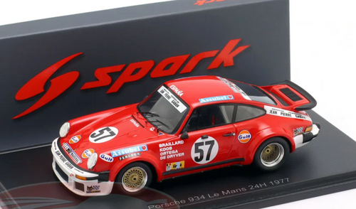 1/43 Spark Porsche 934 No.57 Le Mans 24H 1977 W. Braillard - G. Ortega - N. Koob Car Model