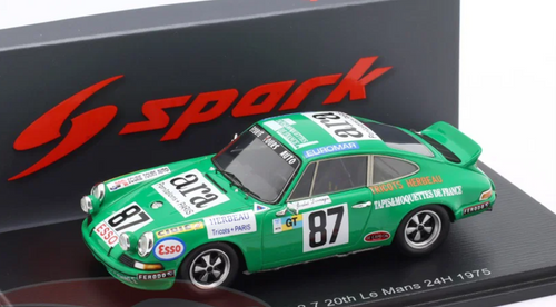 1/43 Spark Porsche Carrera 2.8 RSR No.87 20th Le Mans 24H 1975  R. Boubet - P.  Dermagne Car Model