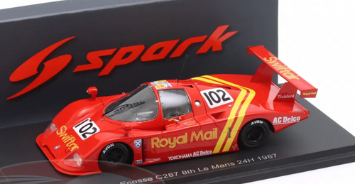 1/43 Spark Ecosse C 286 No.102 8th Le Mans 24H 1987 D. Leslie - R. Mallock - M. Duez Car Model
