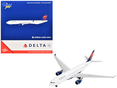 Airbus A330-200 Commercial Aircraft "Delta Air Lines" (N852NW) White with Red and Blue Tail 1/400 Diecast Model Airplane by GeminiJets Airbus A330-200 Commercial Aircraft "Delta Air Lines" (N852NW) White with Red and Blue Tail 1/400 Diecast Model Airplane by GeminiJets
