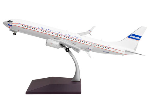 Boeing 737-900ER Commercial Aircraft with Flaps Down "Continental Airlines - United Airlines" (N75435) White with Red and Blue Stripes "Gemini 200" Series 1/200 Diecast Model Airplane by GeminiJets Boeing 737-900ER Commercial Aircraft with Flaps Down "Continental Airlines - United Airlines" (N75435) White with Red and Blue Stripes "Gemini 200" Series 1/200 Diecast Model Airplane by GeminiJets