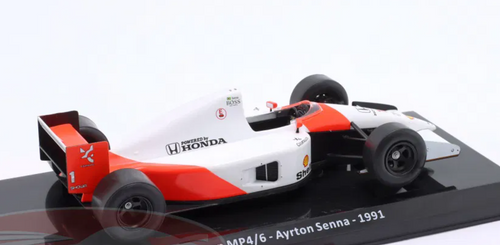 1/24 Premium Collectibles 1991 Formula 1 Ayrton Senna McLaren MP4/6 #1 Formula 1 World Champion Car Model 1/24 Premium Collectibles 1991 Formula 1 Ayrton Senna McLaren MP4/6 #1 Formula 1 World Champion Car Model