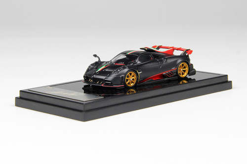 1/64 LCD Pagani Imola (Matte Black Carbon with Italian Flag) Car Model