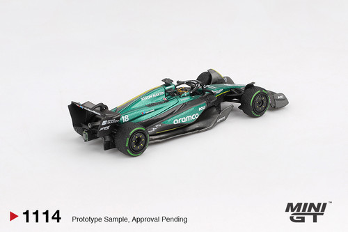 1/64 Mini GT 2024 Formula 1 Aston Martin AMR24 #18 Lance Stroll 7th Place Canadian GP Diecast Car Model