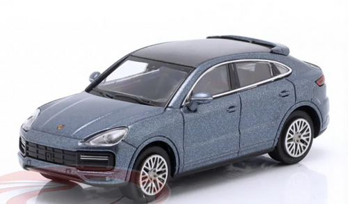 1/87 Minichamps 2019 Porsche Cayenne Turbo Coupe (Blue Metallic) Diecast Car Model