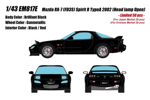 1/43 Makeup 2002 Mazda RX7 RX-7 (FD3S) Spirit R Type A with Head