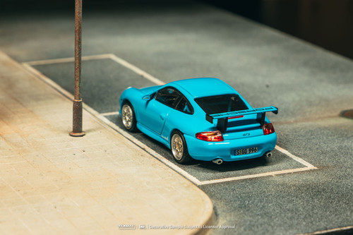 1/64 Tarmac Works Porsche 911 996 GT3 (Light Blue) Diecast Car Model 1/64 Tarmac Works Porsche 911 996 GT3 (Light Blue) Diecast Car Model