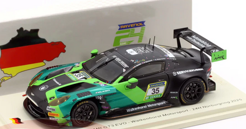 1/43 Spark Aston Martin Vantage AMR GT3 EVO No.35 Walkenhorst Motorsport 24H Nürburgring 2025 N. Hantke - A. Buchardt - O. Söderström - C. Krognes Car Model