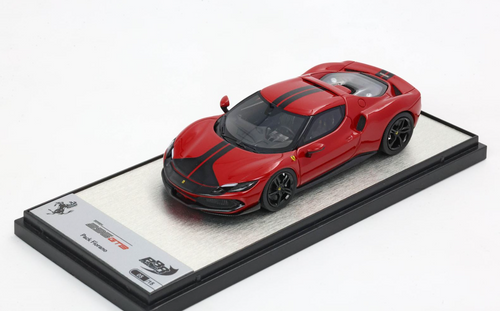 1/43 BBR errari 296 Assetto Fiorano (Rosso F1 Metallic Red & Black Stripe) Car Model Limited 15 Pieces