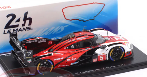 1/43 Spark 2024 Porsche 963 #5 6th 24h LeMans Porsche Penske Motorsport Matt Campbell, Michael Christensen, Frédéric Makowiecki Car Model 1/43 Spark 2024 Porsche 963 #5 6th 24h LeMans Porsche Penske Motorsport Matt Campbell, Michael Christensen, Frédéric Makowiecki Car Model