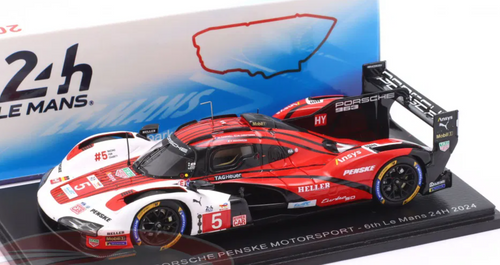 1/43 Spark 2024 Porsche 963 #5 6th 24h LeMans Porsche Penske Motorsport Matt Campbell, Michael Christensen, Frédéric Makowiecki Car Model 1/43 Spark 2024 Porsche 963 #5 6th 24h LeMans Porsche Penske Motorsport Matt Campbell, Michael Christensen, Frédéric Makowiecki Car Model
