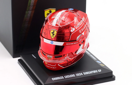 1/5 Looksmart 2024 Formula 1 Charles Leclerc #16 Scuderia Ferrari 5th Singapore GP Helmet Model 1/5 Looksmart 2024 Formula 1 Charles Leclerc #16 Scuderia Ferrari 5th Singapore GP Helmet Model