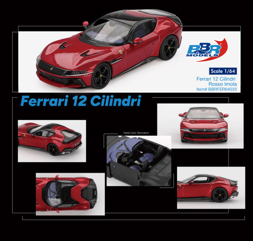 1/64 BBR Ferrari 12 Cilindri (Rosso Imola Red) Car Model 1/64 BBR Ferrari 12 Cilindri (Rosso Imola Red) Car Model