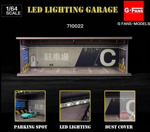 1/64 G-Fans Japan Underground Parking Garage Diorama with LED (models & figures NOT included) 1/64 G-Fans Japan Underground Parking Garage Diorama with LED (models & figures NOT included)