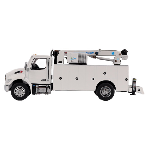1/50 Diecast Masters Peterbilt Model 536 Auto-Crane Titan85-Body HC14-Crane Work Truck with Miller EnPak (White) Diecast Model 1/50 Diecast Masters Peterbilt Model 536 Auto-Crane Titan85-Body HC14-Crane Work Truck with Miller EnPak (White) Diecast Model