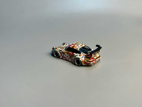 1/64 Flame Porsche 911 964 RWB Sunflowers with Luminous Green Car Model 1/64 Flame Porsche 911 964 RWB Sunflowers with Luminous Green Car Model