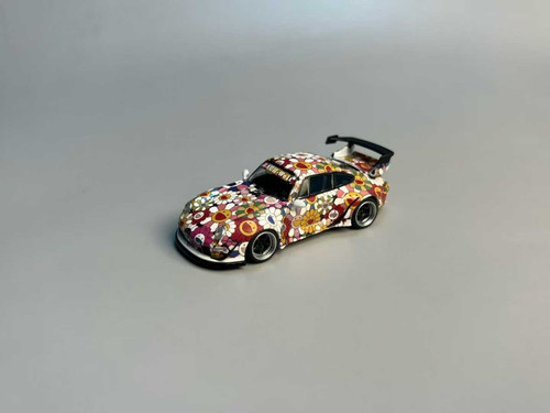 1/64 Flame Porsche 911 993 RWB Sunflowers with Luminous Green Car Model 1/64 Flame Porsche 911 993 RWB Sunflowers with Luminous Green Car Model