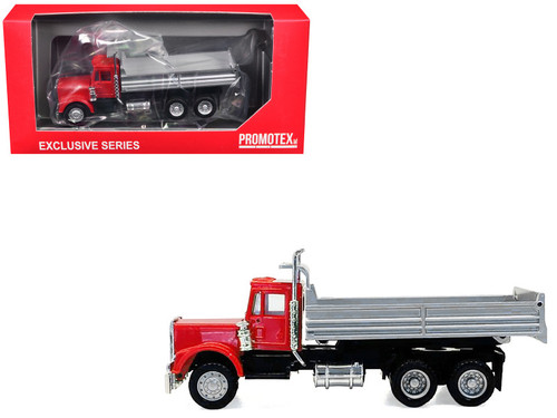 Peterbilt Dump Truck with Red Cab 1/87 (HO) Plastic Model by Promotex Peterbilt Dump Truck with Red Cab 1/87 (HO) Plastic Model by Promotex