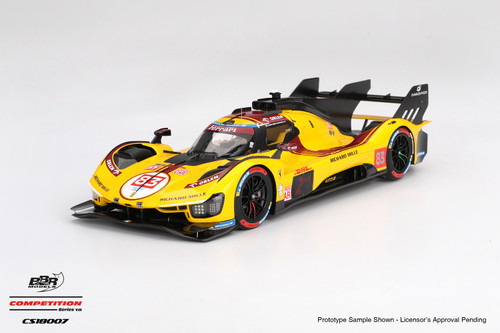 1/18 BBR Ferrari 499P #83 AF Corse 2025 WEC Qatar 1812km 2nd Place Car Model