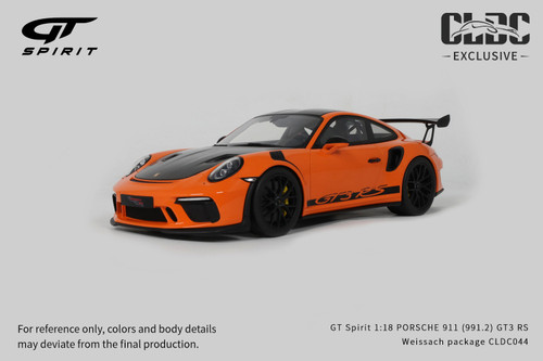 1/18 GT Spirit Porsche 911 (991.2) GT3 RS Weissach Package (Orange) Car Model 1/18 GT Spirit Porsche 911 (991.2) GT3 RS Weissach Package (Orange) Car Model