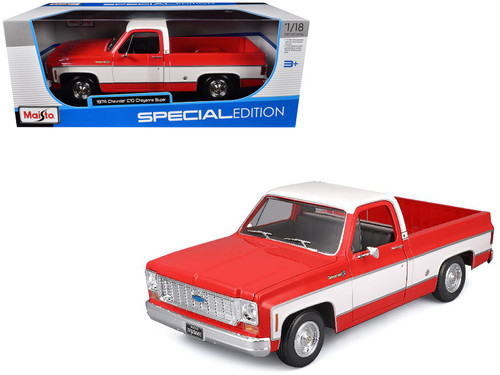 1974 Chevrolet C10 Cheyenne Super Pickup Truck Red and White "Special Edition" Series 1/18 Diecast Model Car by Maisto 1974 Chevrolet C10 Cheyenne Super Pickup Truck Red and White "Special Edition" Series 1/18 Diecast Model Car by Maisto